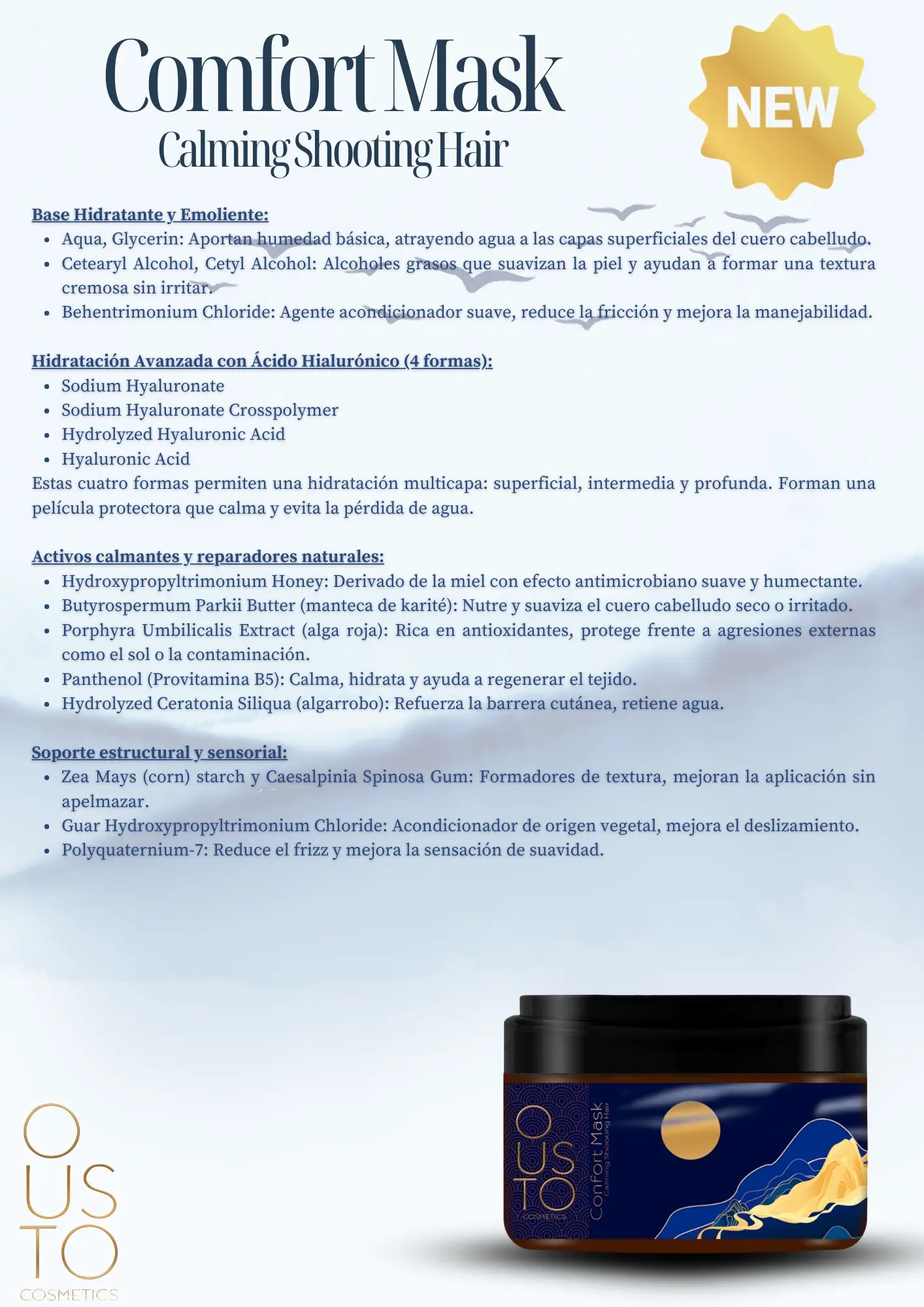 Mascarilla Comfort. Calmante 250ml.