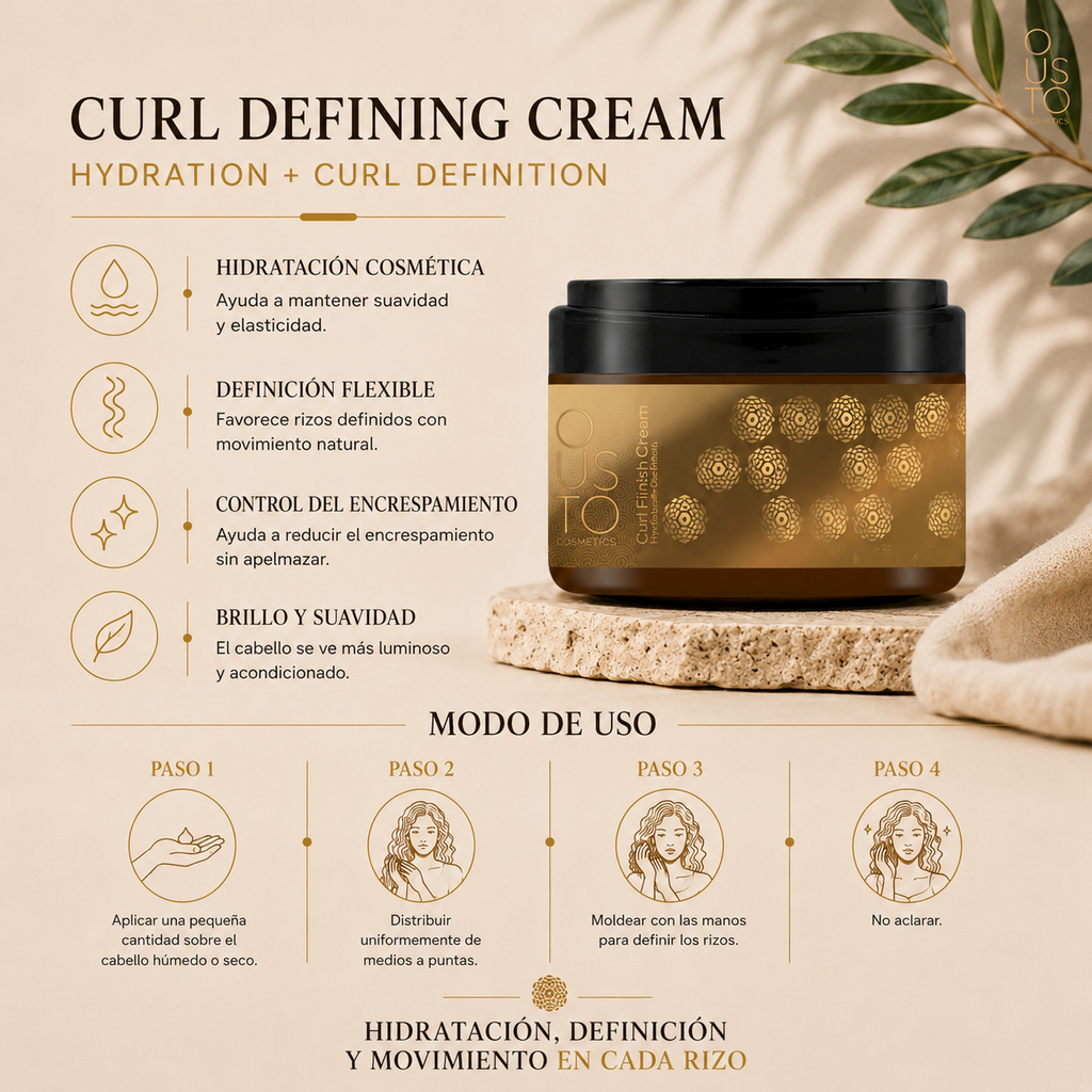 Curl Finish Cream. Crema definidora de rizo 250ml.