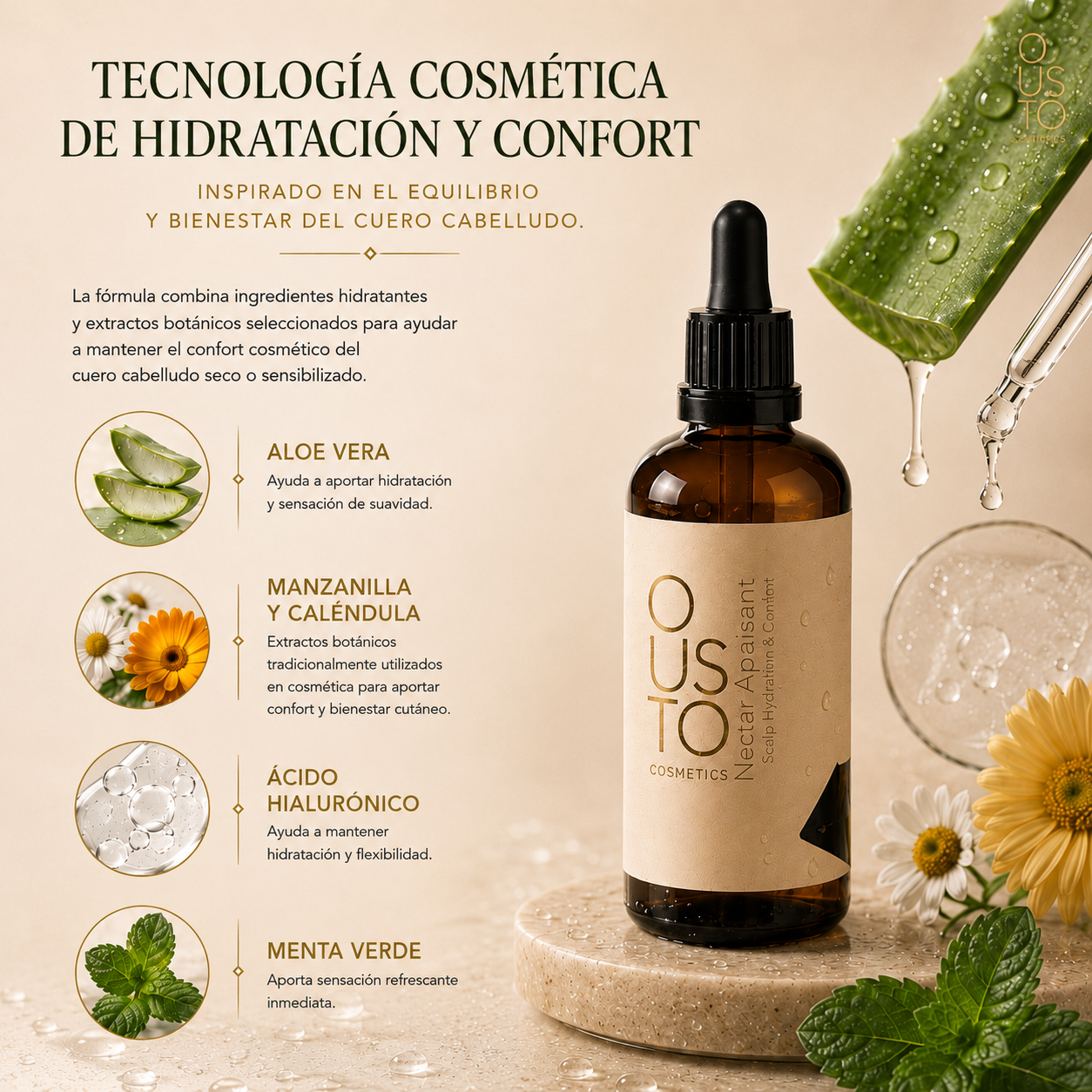 Nectar Apaisant. Regulador de cuero cabelludo seco 100ml.