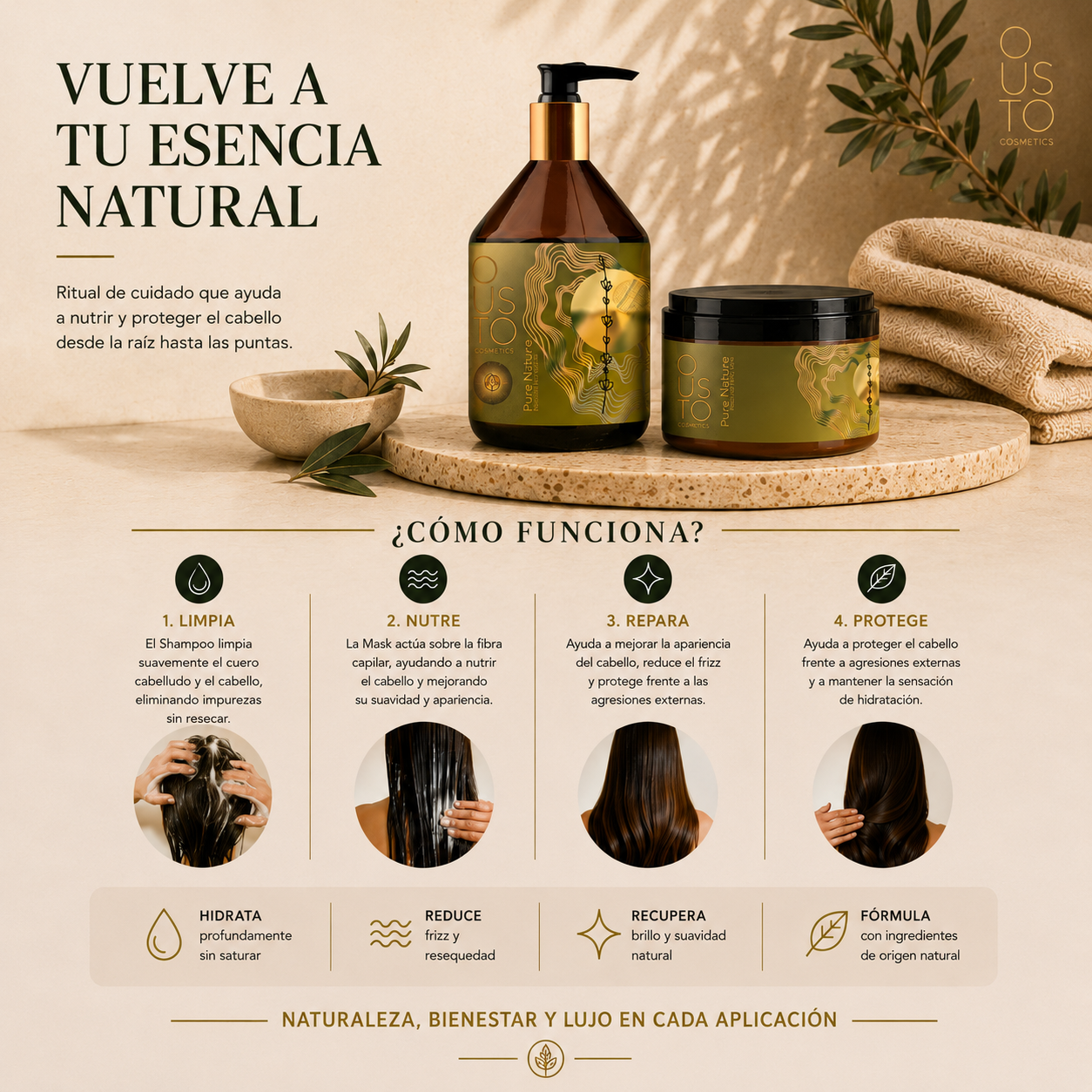 Champú Pure Nature. Natural 250ml.