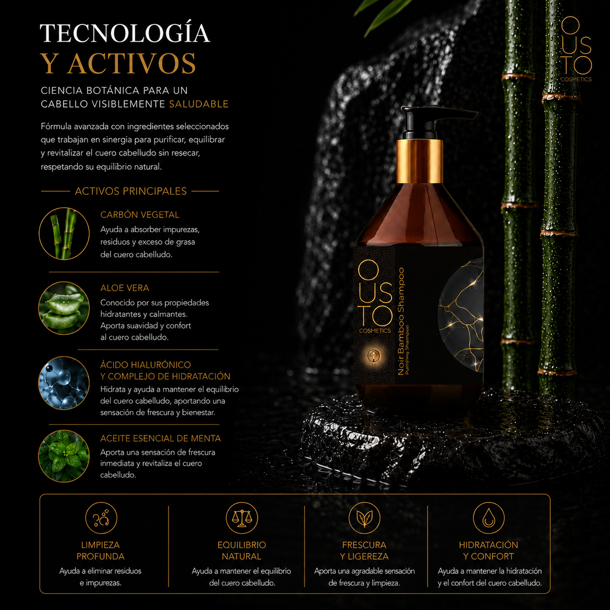 Champú Noir Bamboo. Detox 250ml.