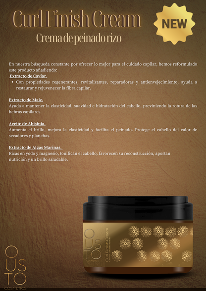 Curl Finish Cream. Crema definidora de rizo 250ml.