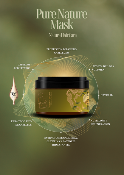 Mascarilla Pure Nature. Para todo tipo de cabellos 250ml.