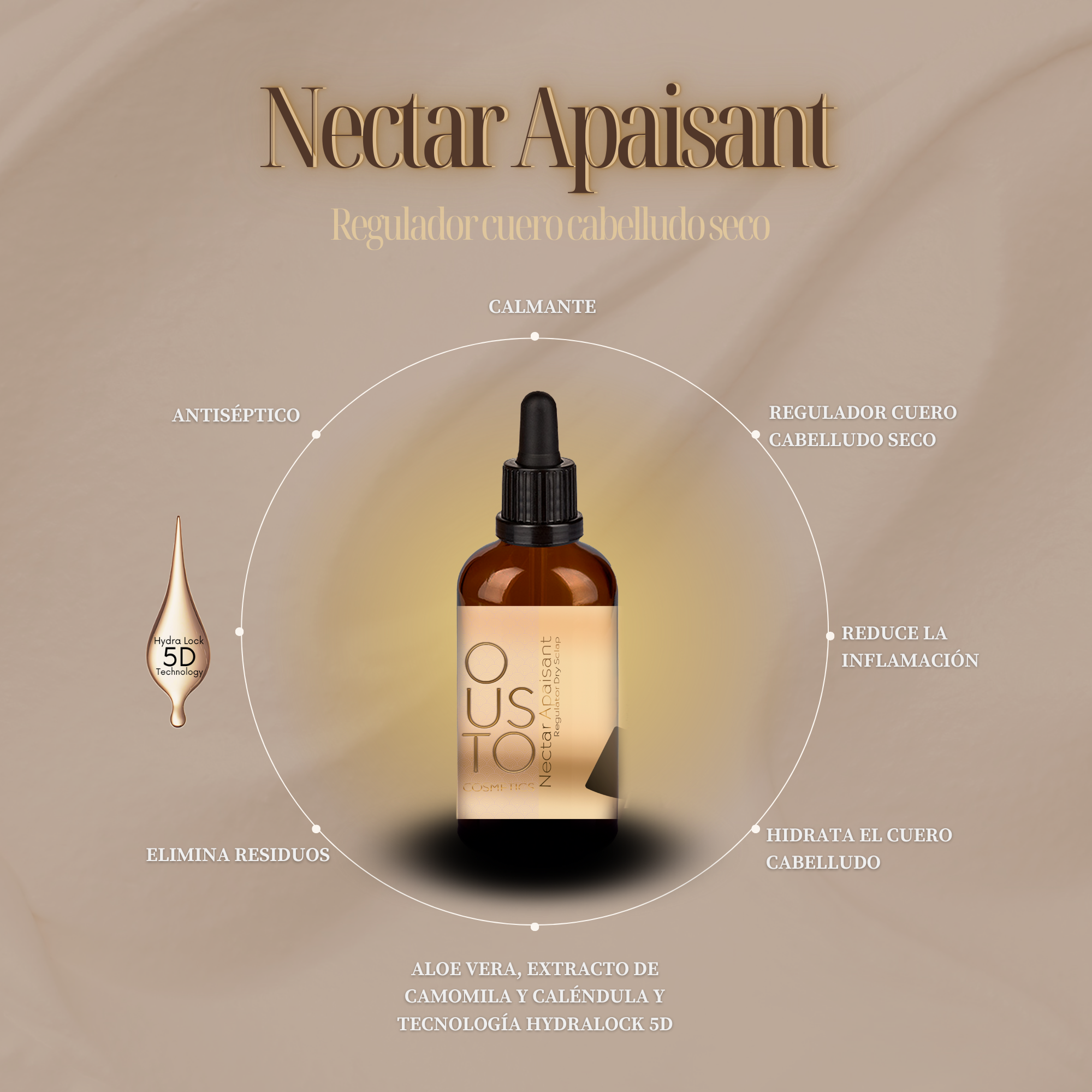 Nectar Apaissant. Regulador de cuero cabelludo seco 100ml.